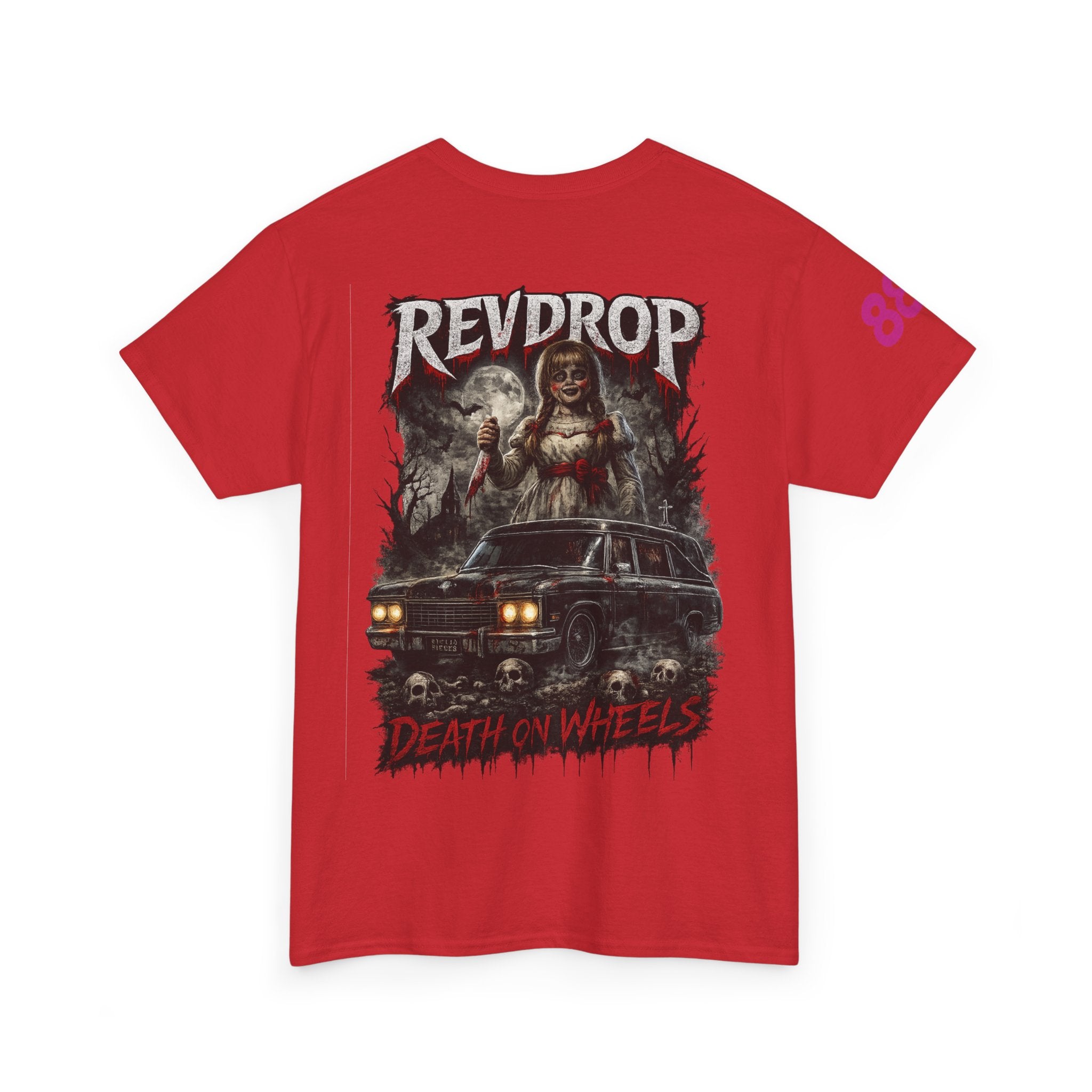 Graphic Tee — “Revdrop: Death on Wheels” Horror Car Band Shirt