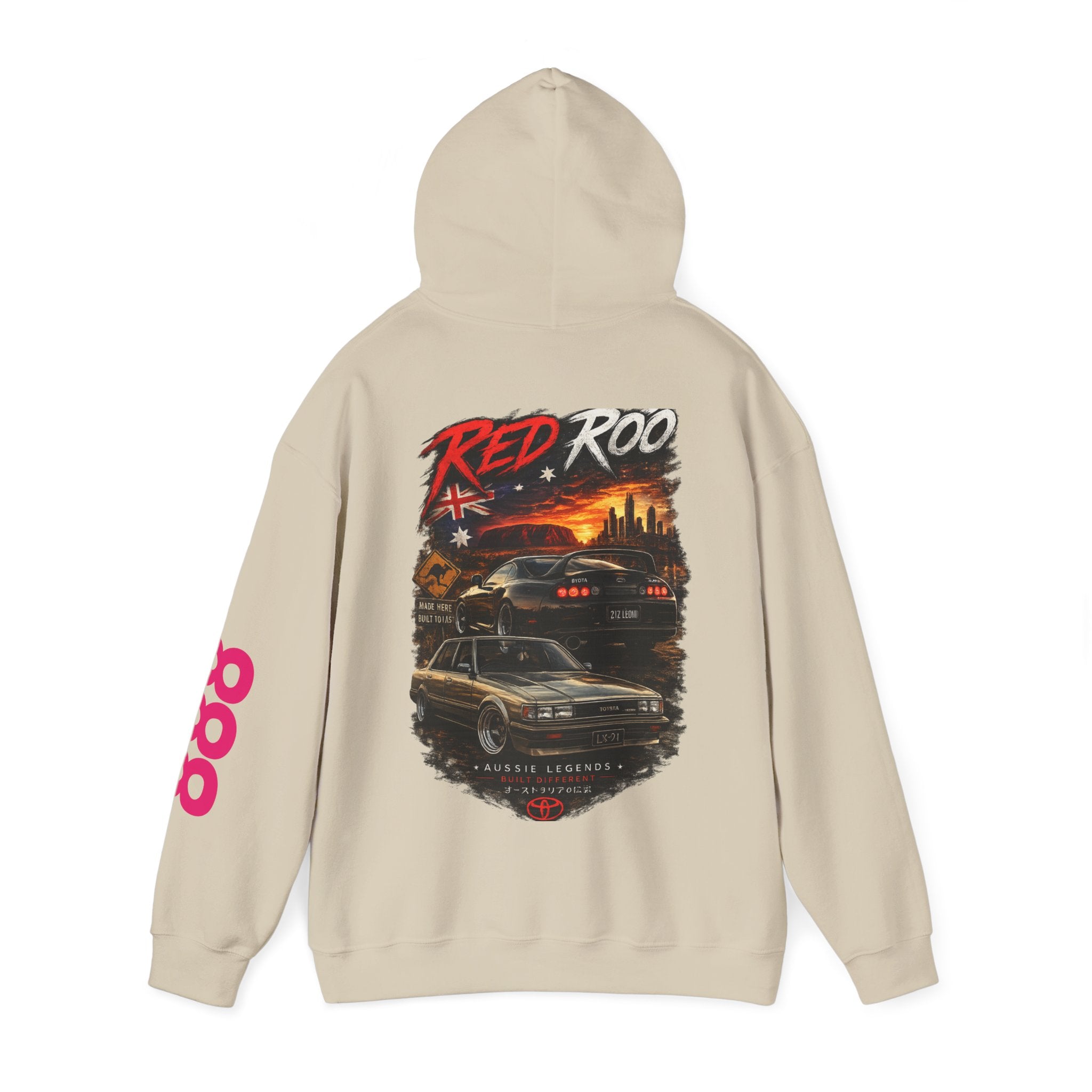 RivetRoo Retro Car Hoodie — Vintage Skyline Racing Graphic