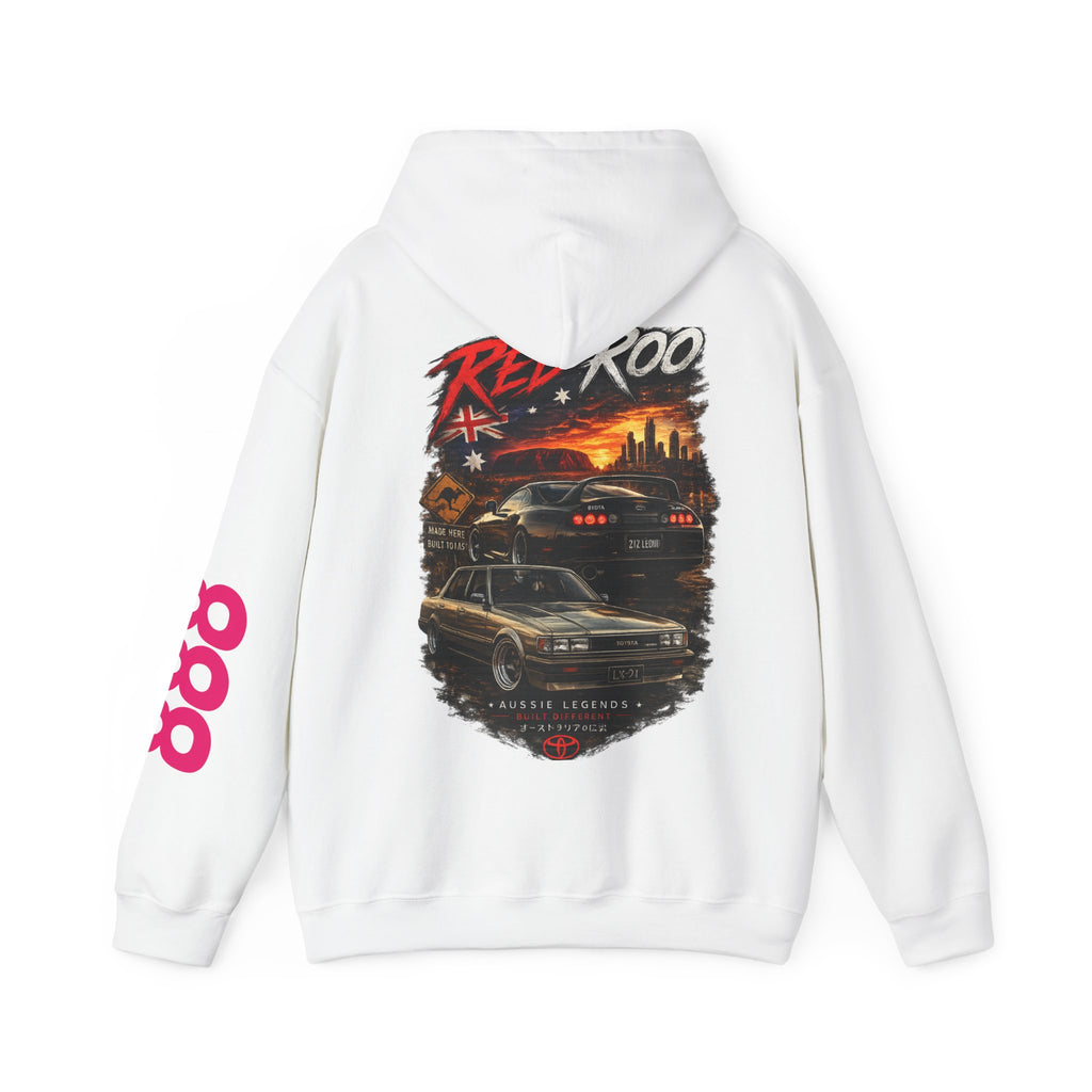 RivetRoo Retro Car Hoodie — Vintage Skyline Racing Graphic