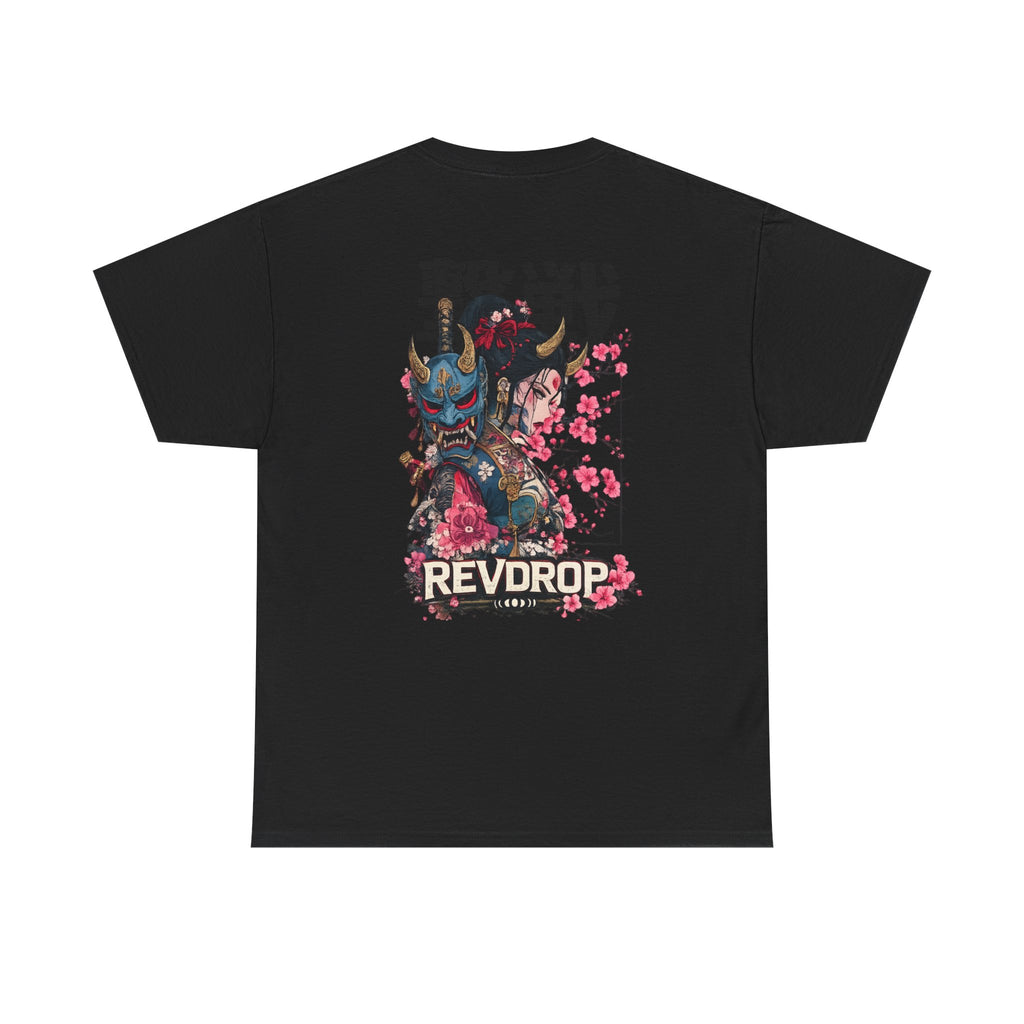 Samurai Oni Tee — 'REVDROP' Japanese Warrior Graphic T‑Shirt
