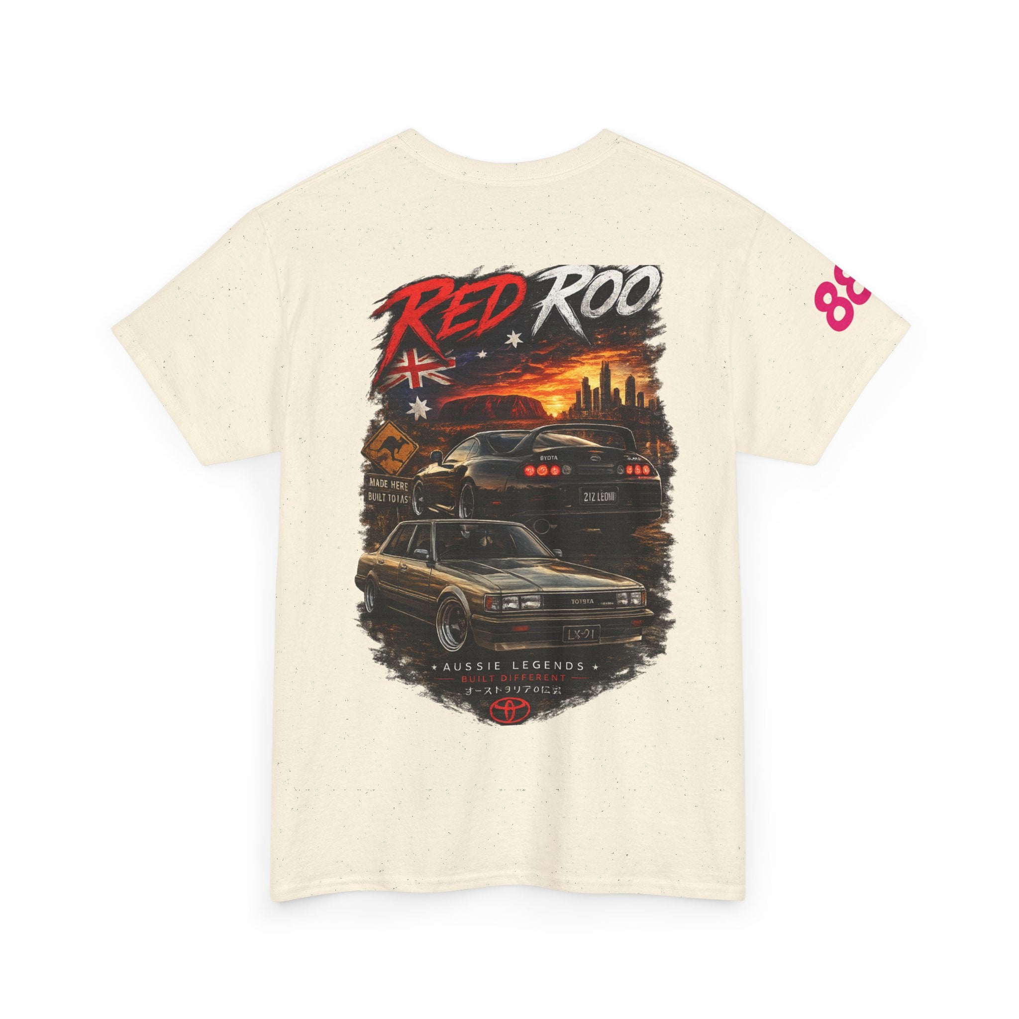 Red Roo Retro Muscle Car Tee
