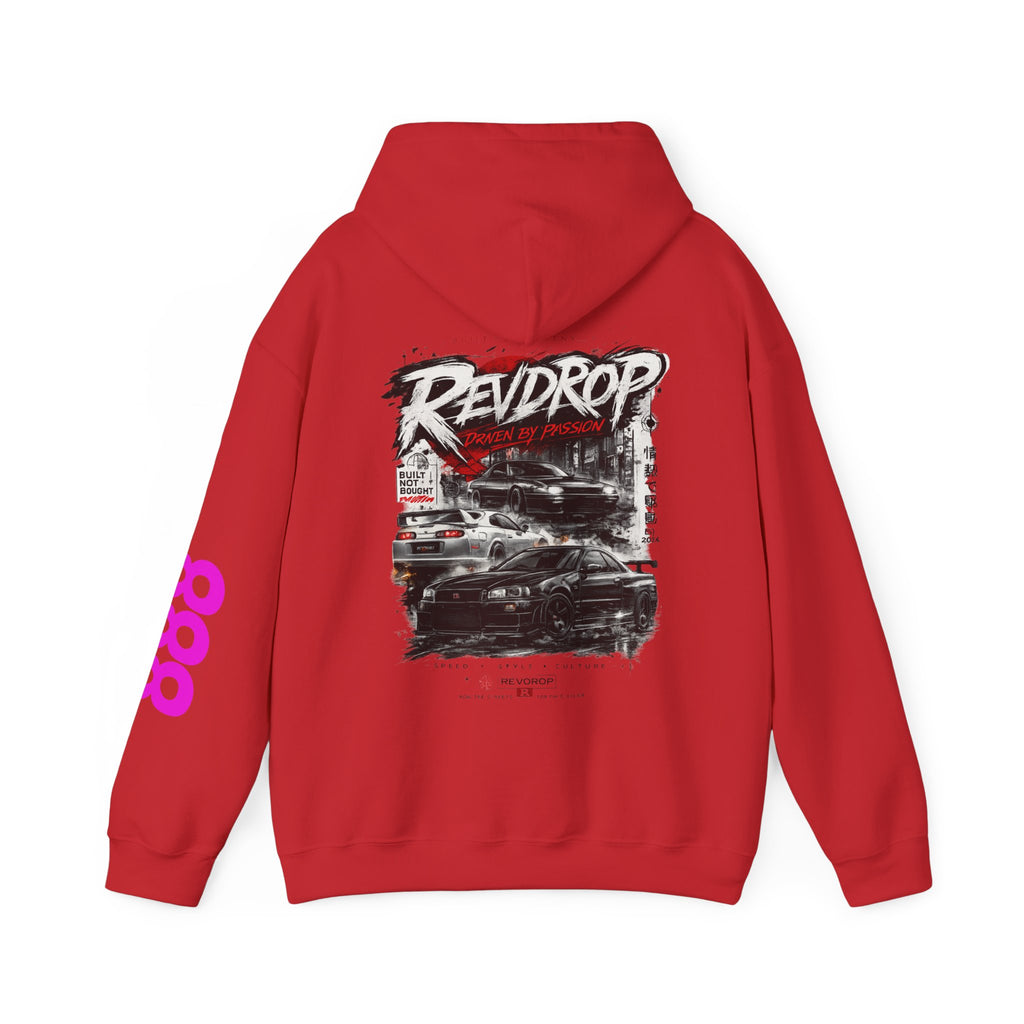 Ravedrop Racing Graphic Hoodie – Streetwear Car Club Pullover