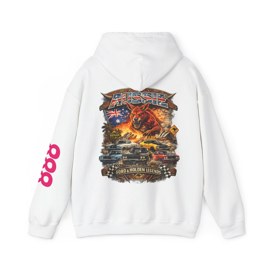 Aussie V8 Tribute Hoodie — Holden & Muscle Car Racing Graphic