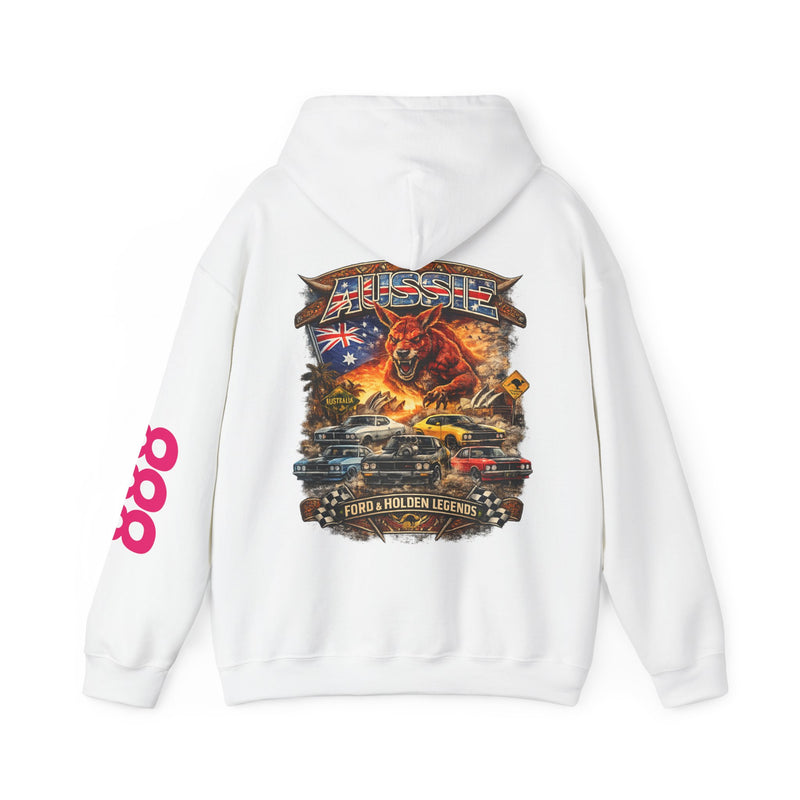 Aussie V8 Tribute Hoodie — Holden & Muscle Car Racing Graphic