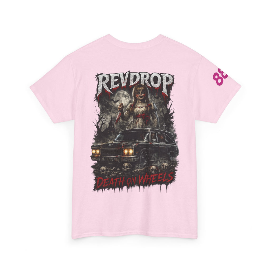 Graphic Tee — “Revdrop: Death on Wheels” Horror Car Band Shirt