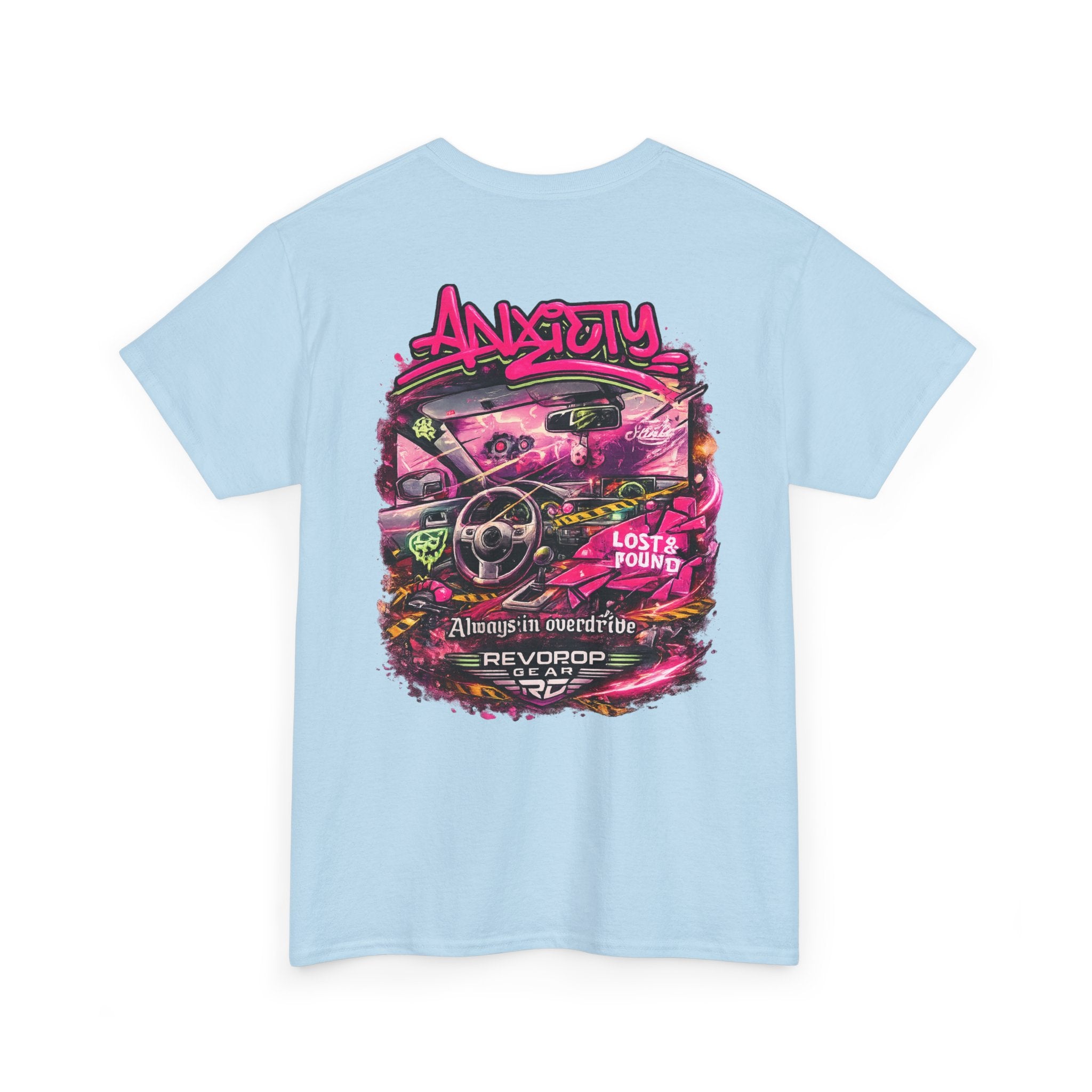 Retro Pink Drift Car T‑Shirt — 'Anarchy' Streetwear Racing Graphic Tee
