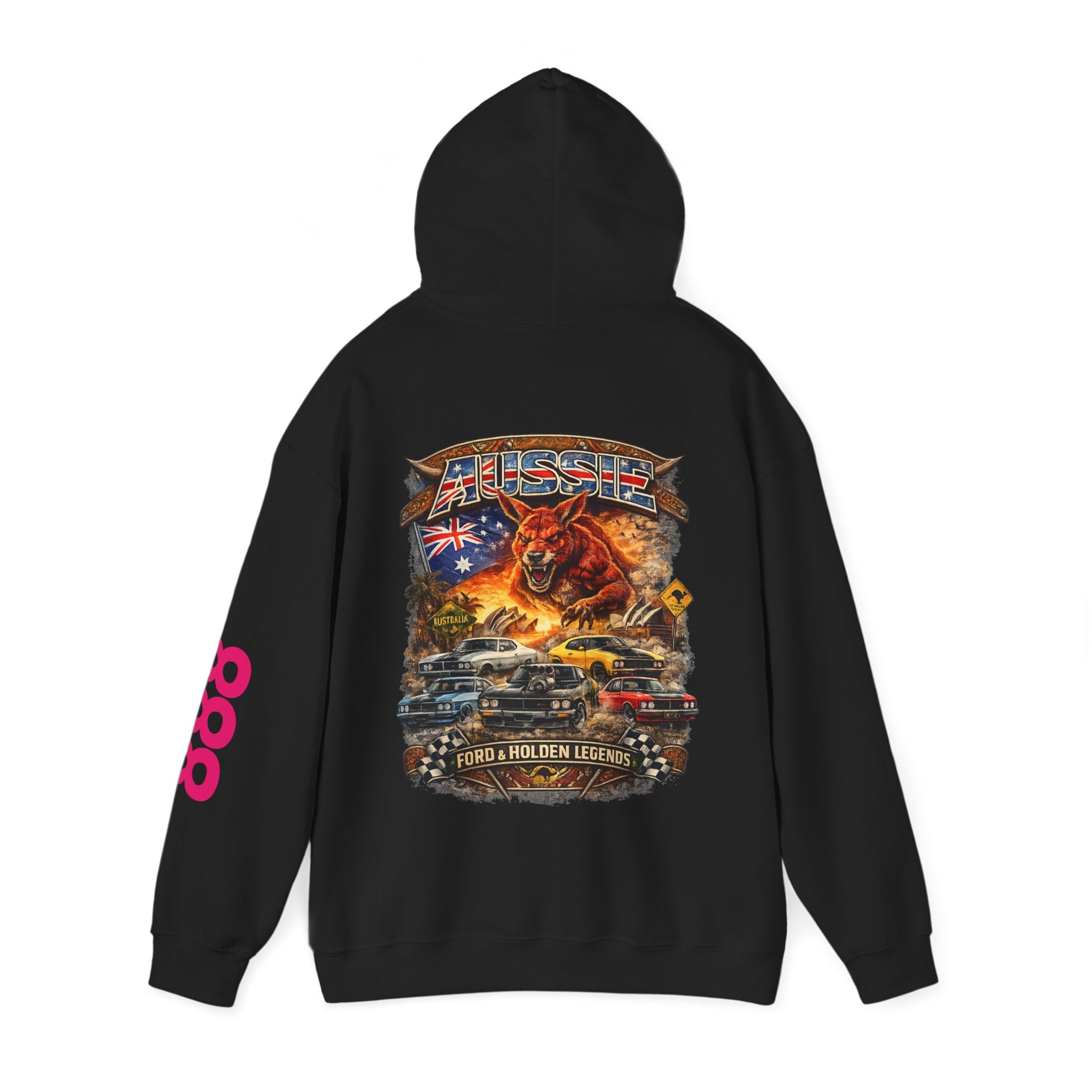 Aussie V8 Tribute Hoodie — Holden & Muscle Car Racing Graphic
