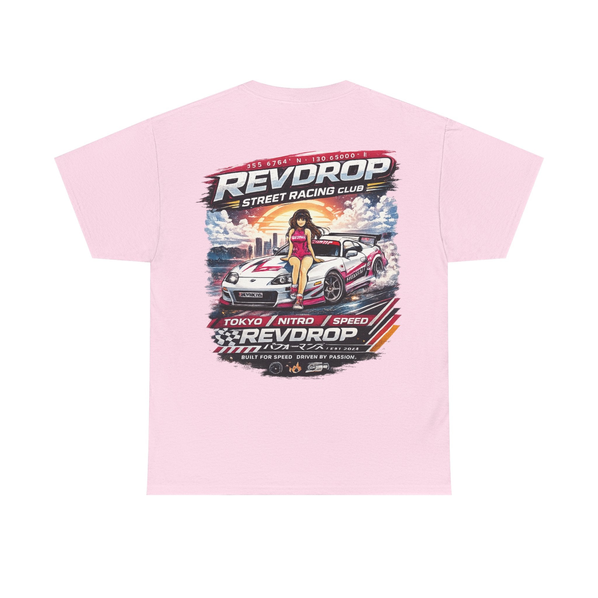 Street Racing Tee — "Revdrop" Tokyo Nitro Car Graphic T-Shirt