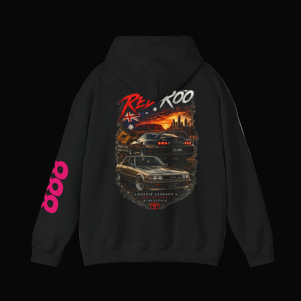 Red Roo Retro Aussie muscle graphic hoodie by RevDrop