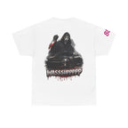 Graphic Tee — 'Wasssuppppp' Scream Mask Horror Car Design