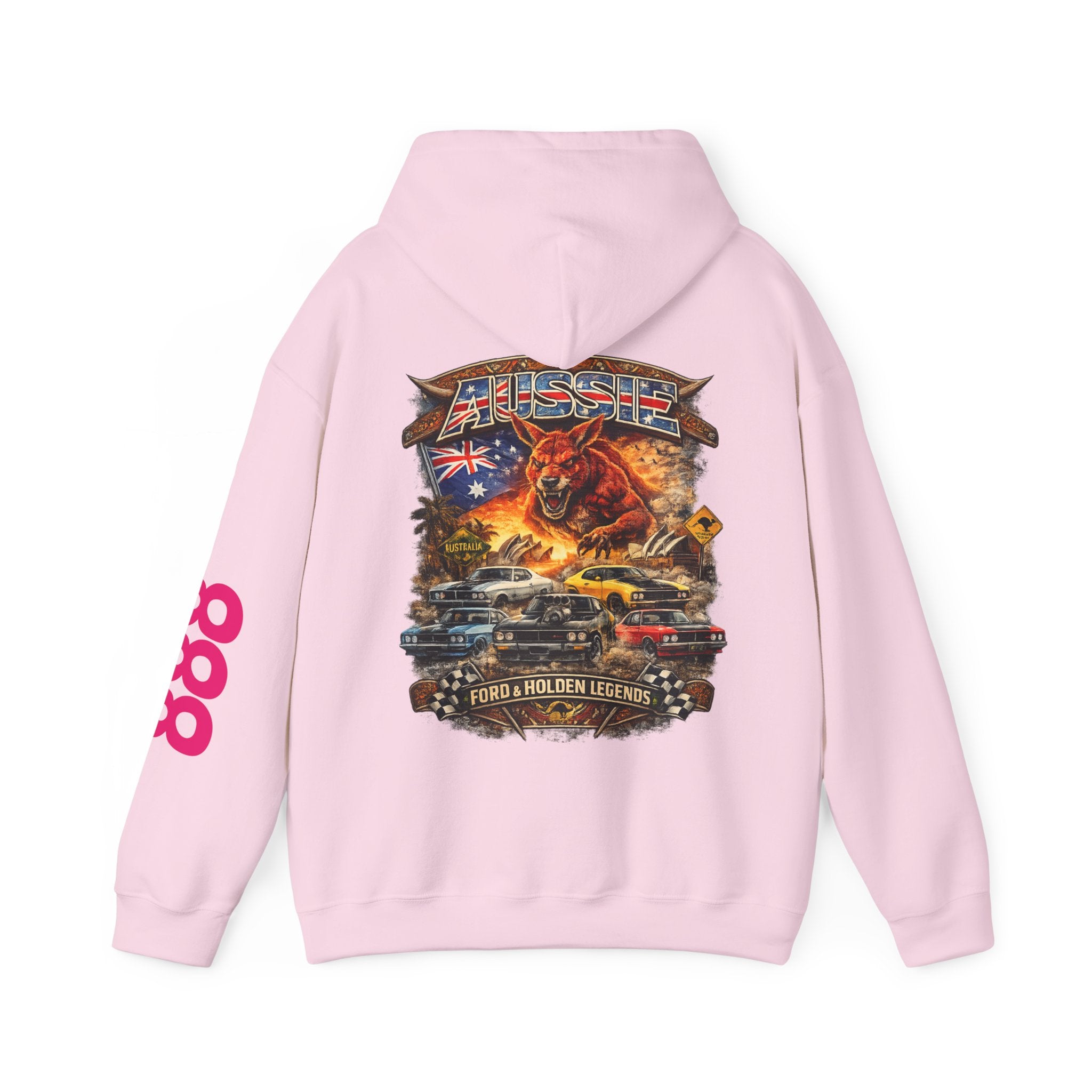 Aussie V8 Tribute Hoodie — Holden & Muscle Car Racing Graphic
