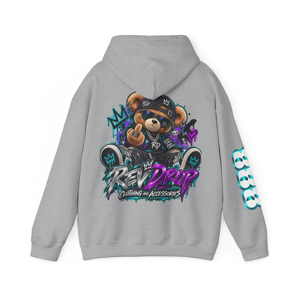 Hoodie - 'RevDrop' Streetwear Teddy Bear Graphic Hoodie