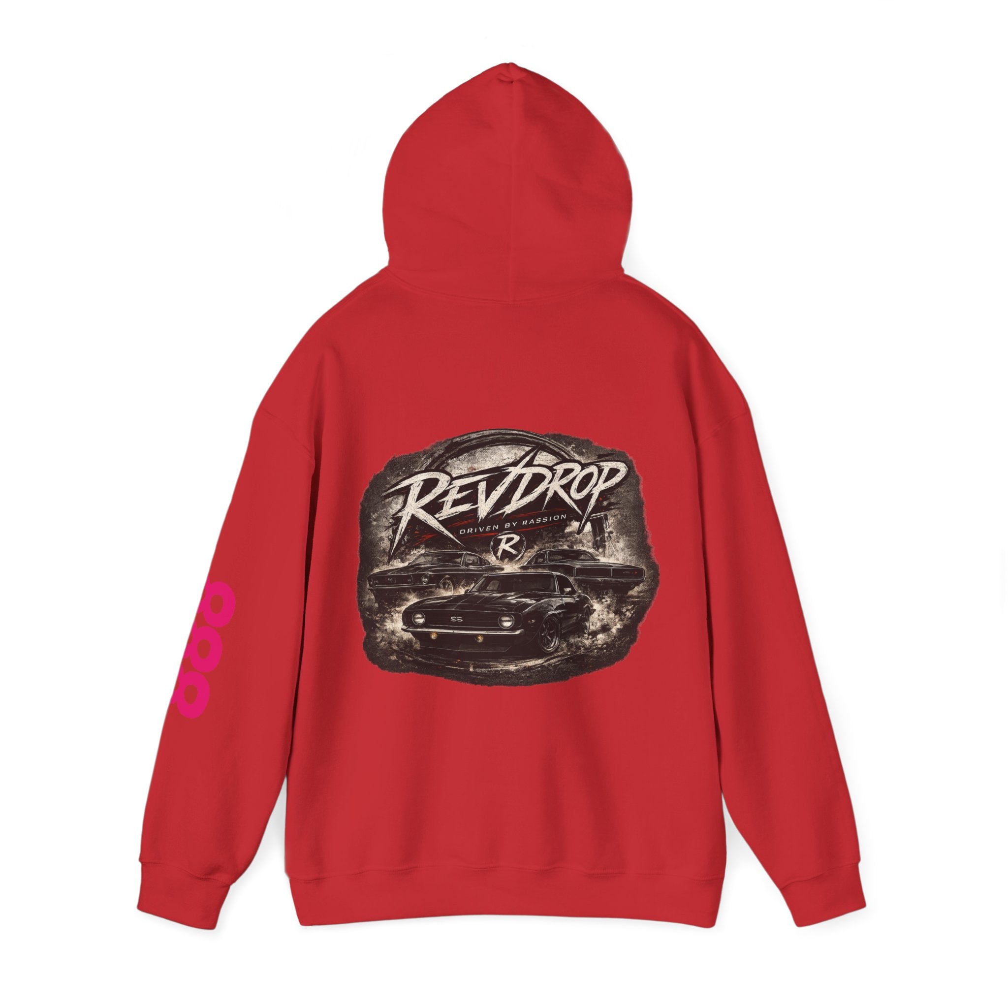 RevDrop Vintage Racing Hoodie — Retro Car Logo Pullover