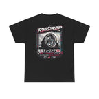 RevDrop Racing Tee — JDM Wheel Graphic T-Shirt