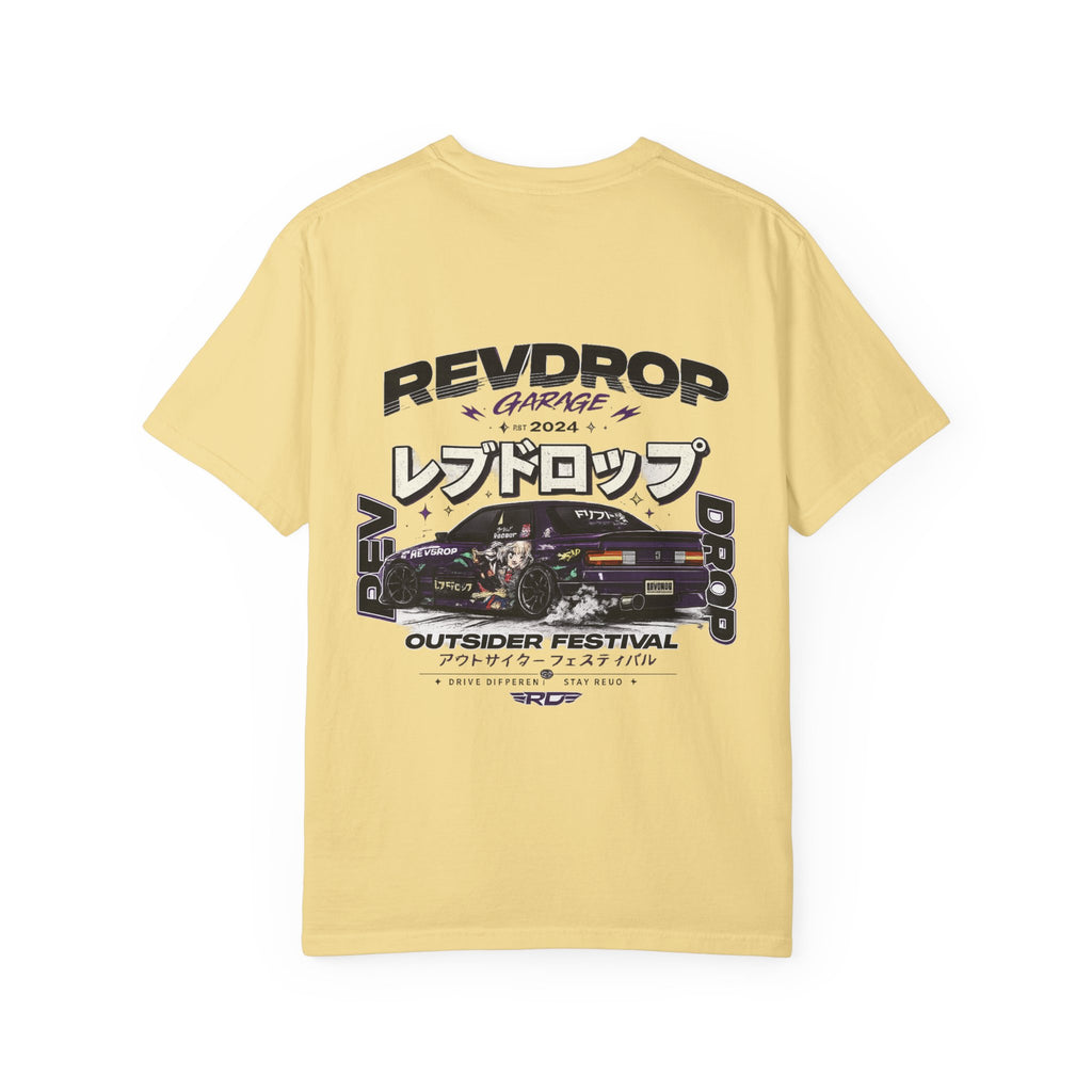 RevDrop Garage Car Festival T-Shirt — Japanese Racing Graphic Tee