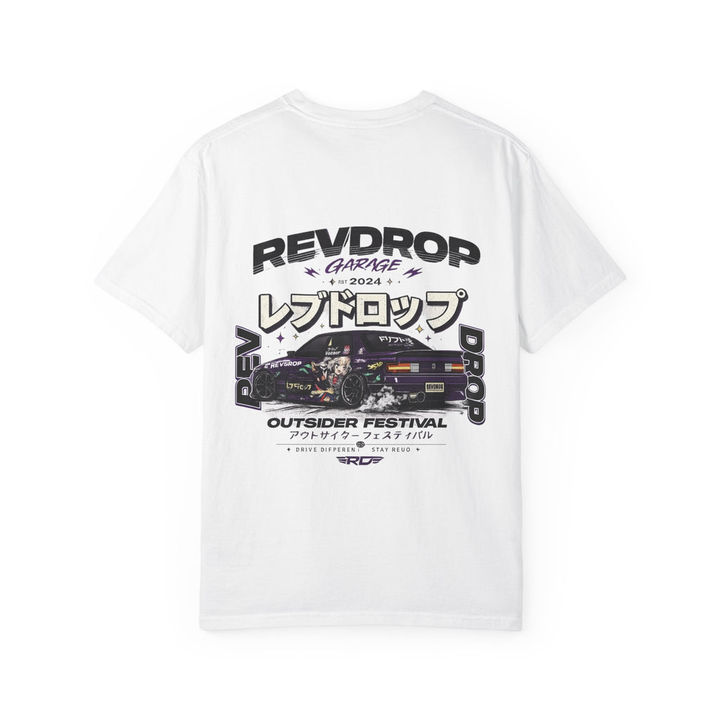 RevDrop Garage Car Festival T-Shirt — Japanese Racing Graphic Tee