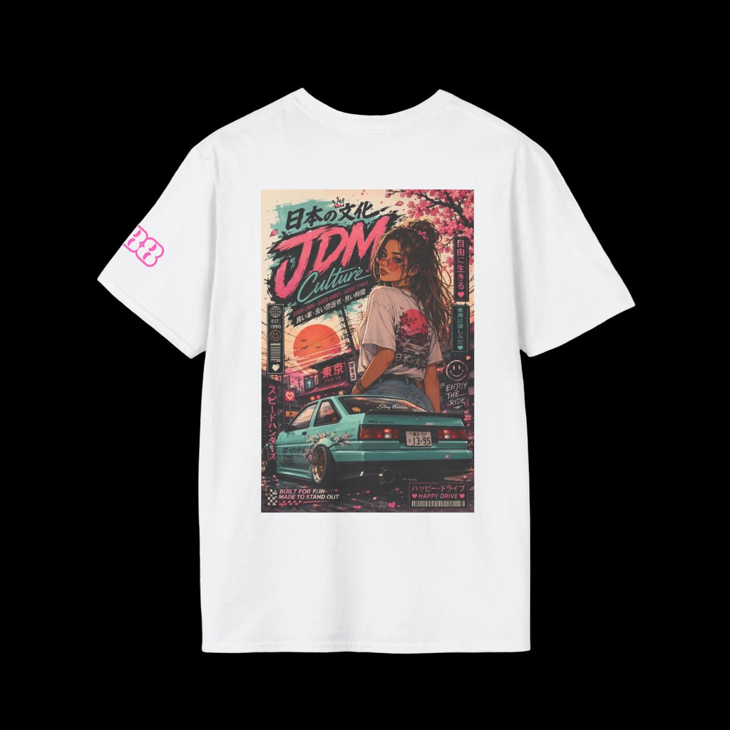 Retro Pink Neon Palm Badge T-Shirt