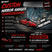 RevDrop™ Custom Photo Car Air Freshener – Personalised Scented Hanging Air Freshener with Your Photo or Logo