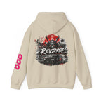 RevDrop Samurai Racing Hoodie — Japanese Demon Mask Graphic Streetwear