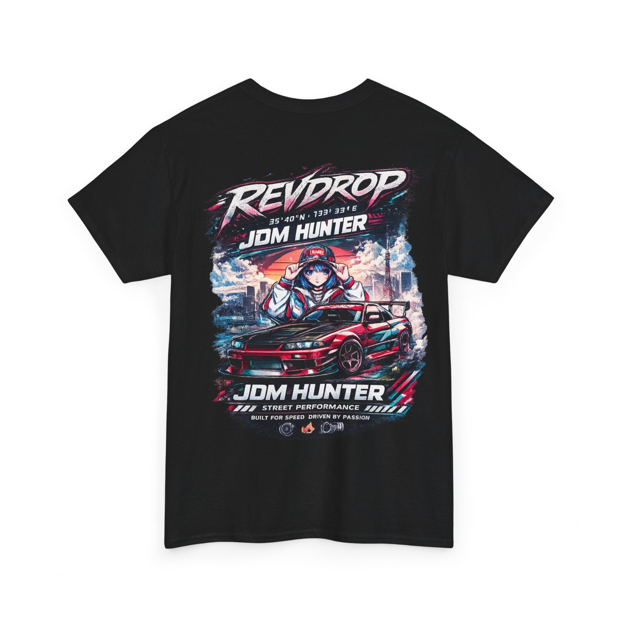 JDM Hunter RevDrop Graphic Tee — Japanese Street Racing Car Shirt