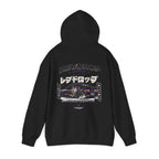 RevDrop Garage Hoodie — Japanese Street Racing Car Graphic Hooded Sweatshirt
