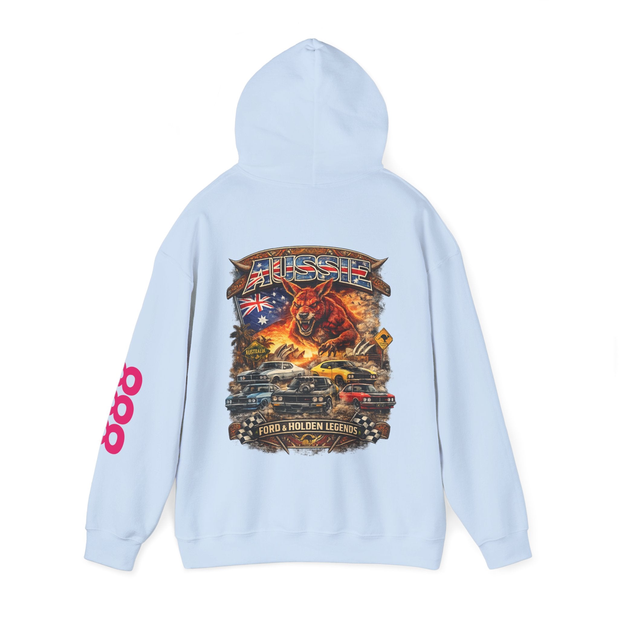 Aussie V8 Tribute Hoodie — Holden & Muscle Car Racing Graphic