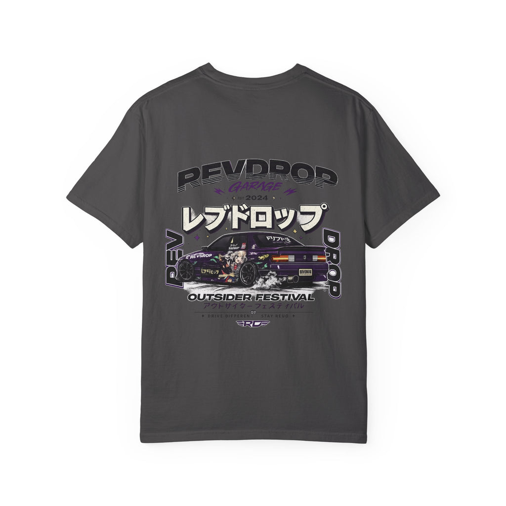 RevDrop Garage Car Festival T-Shirt — Japanese Racing Graphic Tee