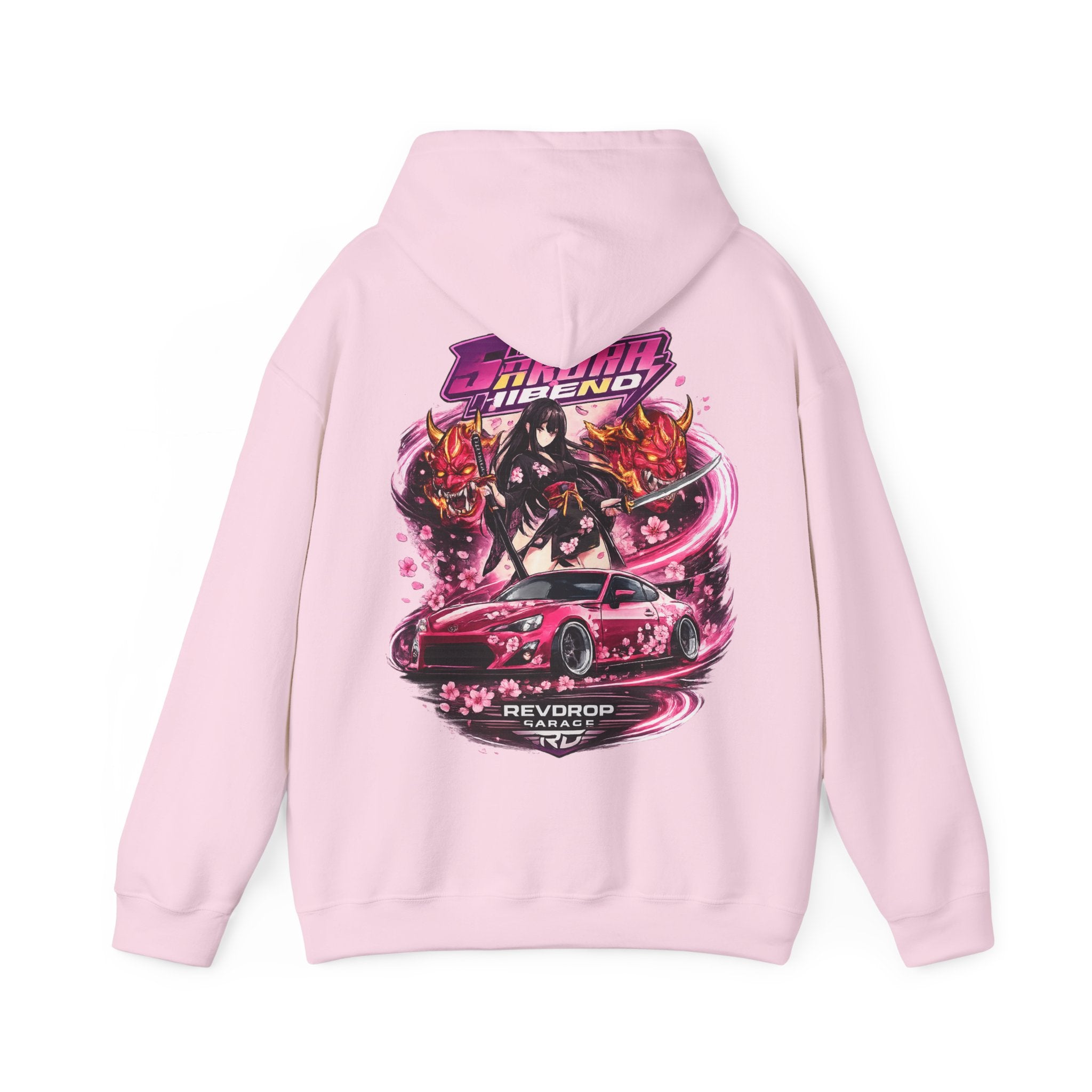 Hoodie — RevDrop Racing Anime Graphic Pullover (Cherry Blossom Drift)
