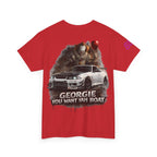 IT-Inspired Graphic Tee — "Georgie You Want Yah Boat" Horror Car Shirt