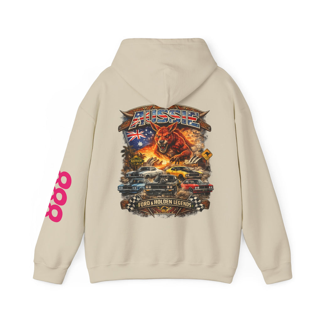 Aussie V8 Tribute Hoodie — Holden & Muscle Car Racing Graphic