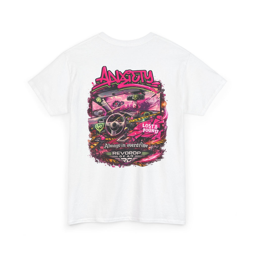 Retro Pink Drift Car T‑Shirt — 'Anarchy' Streetwear Racing Graphic Tee