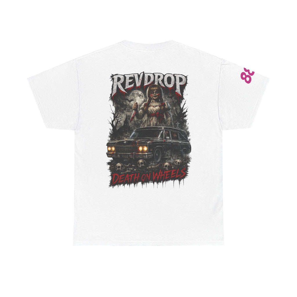 Graphic Tee — “Revdrop: Death on Wheels” Horror Car Band Shirt