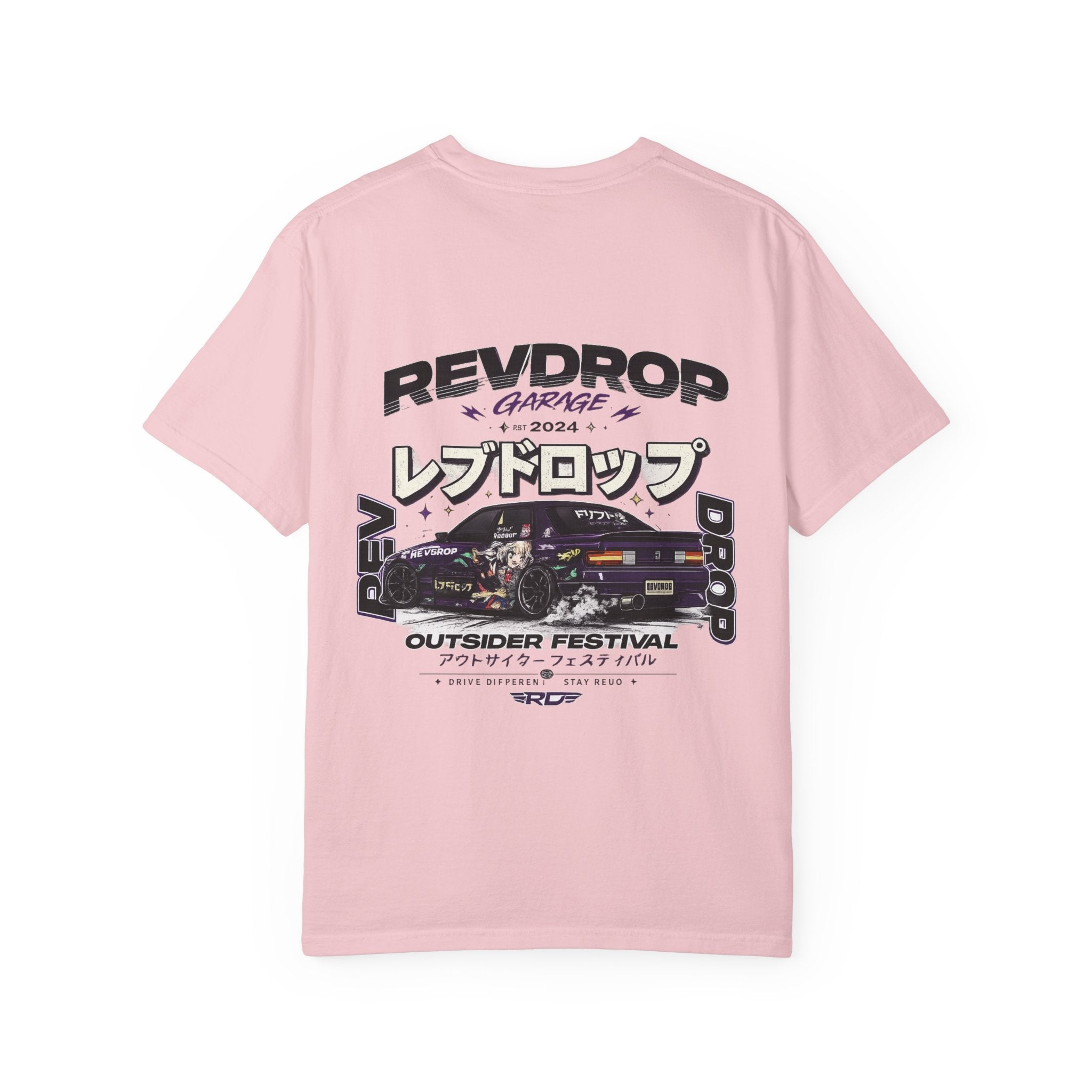 RevDrop Garage Car Festival T-Shirt — Japanese Racing Graphic Tee