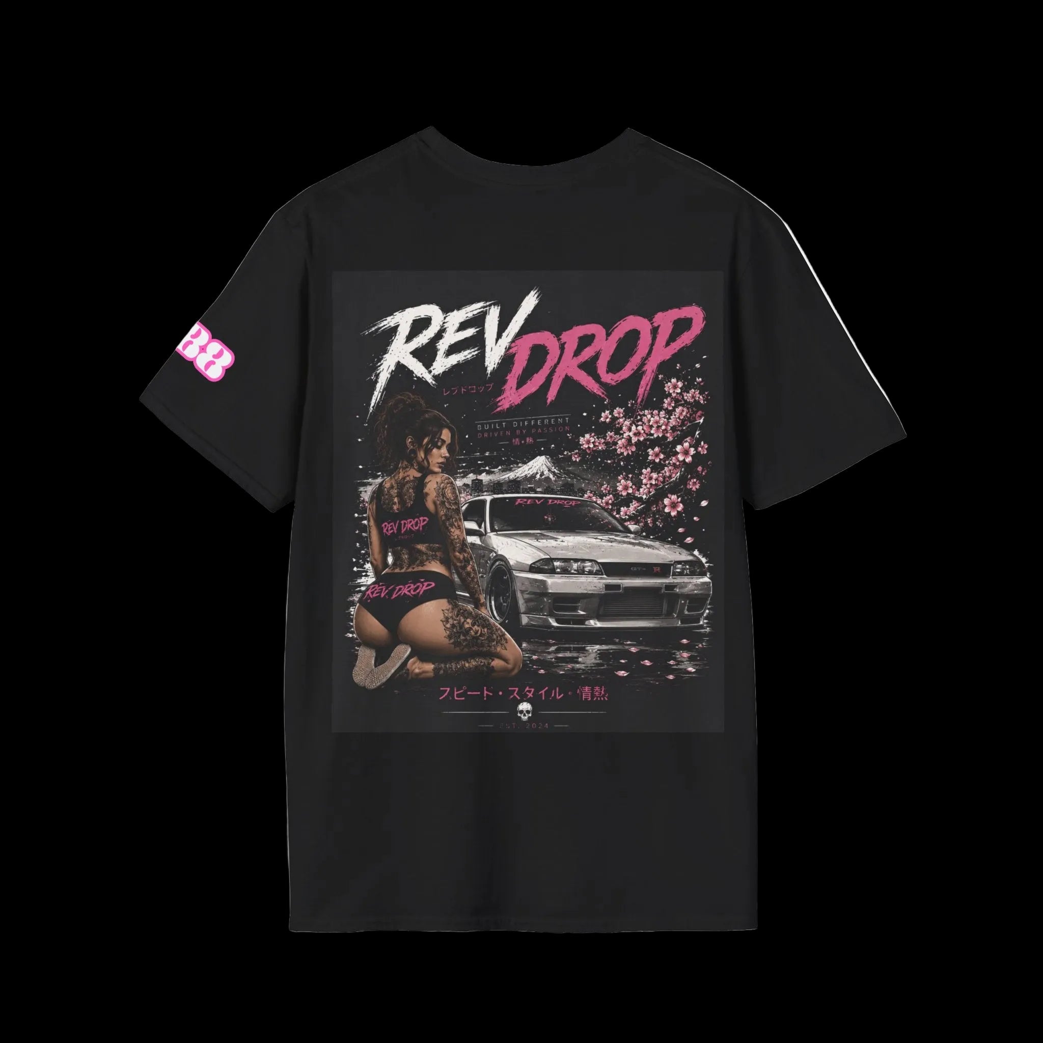 Retro Dream Logo T-Shirt — Vintage 80s Neon Chest Patch Tee