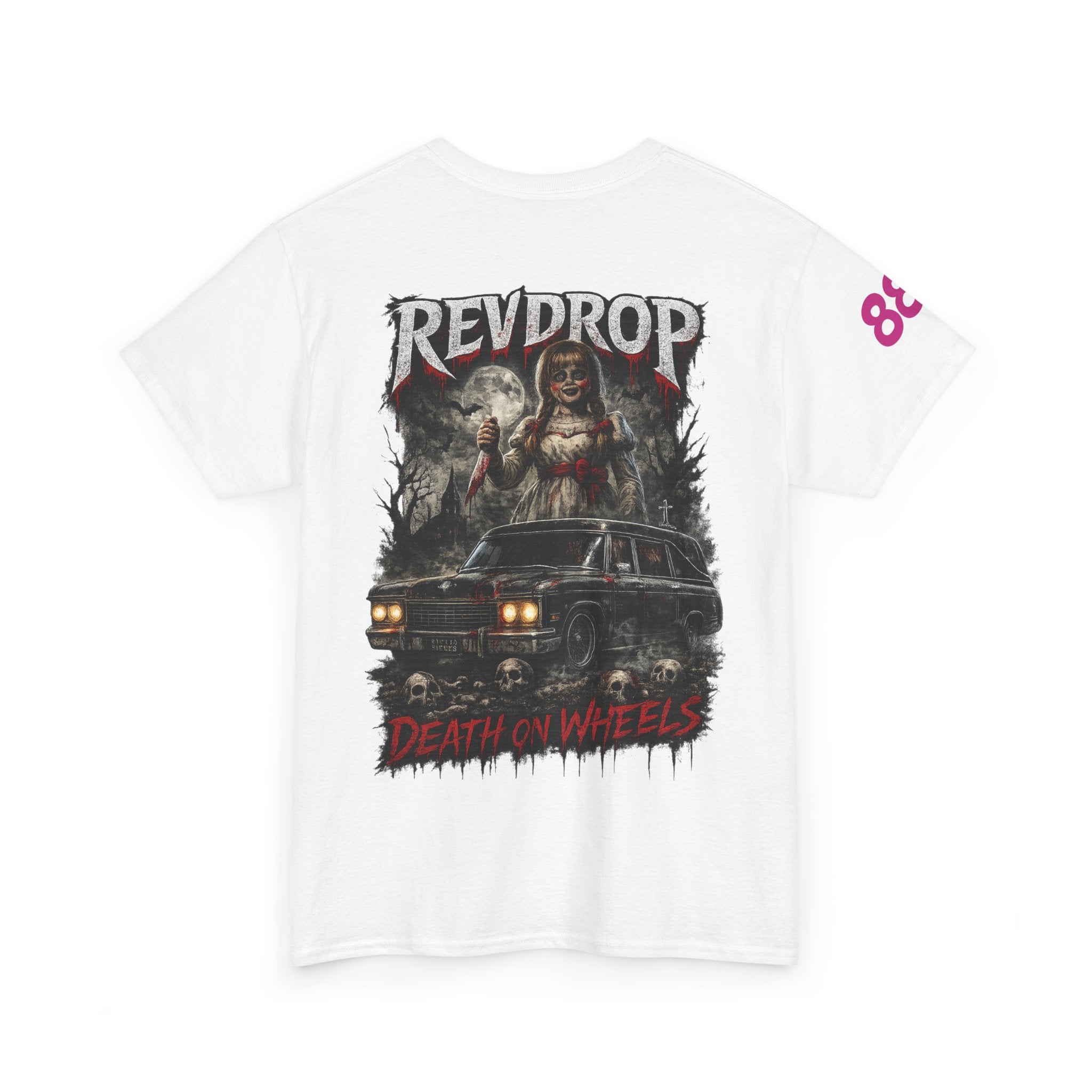 Graphic Tee — “Revdrop: Death on Wheels” Horror Car Band Shirt