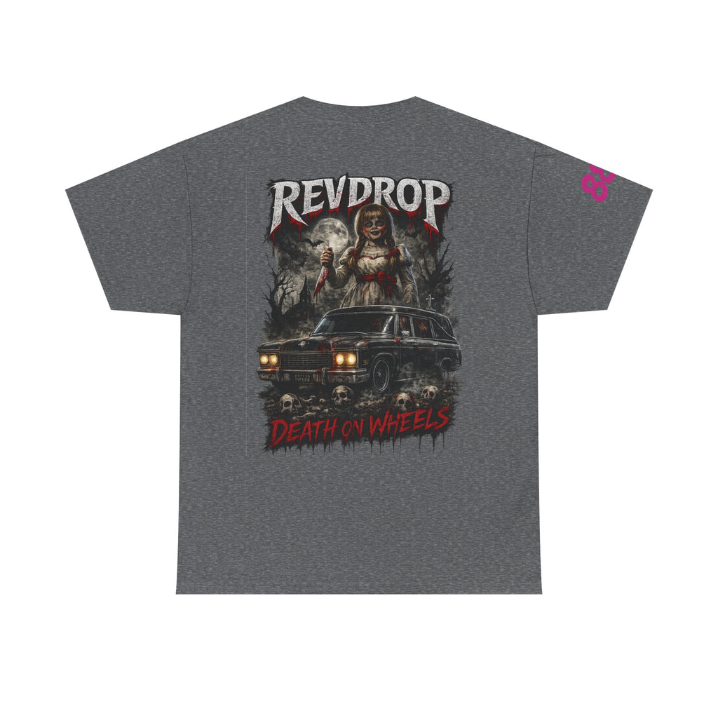 Graphic Tee — “Revdrop: Death on Wheels” Horror Car Band Shirt