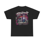 Retro Anime Racing Tee — "REVDROP" Cyberpunk Girl Graphic Shirt