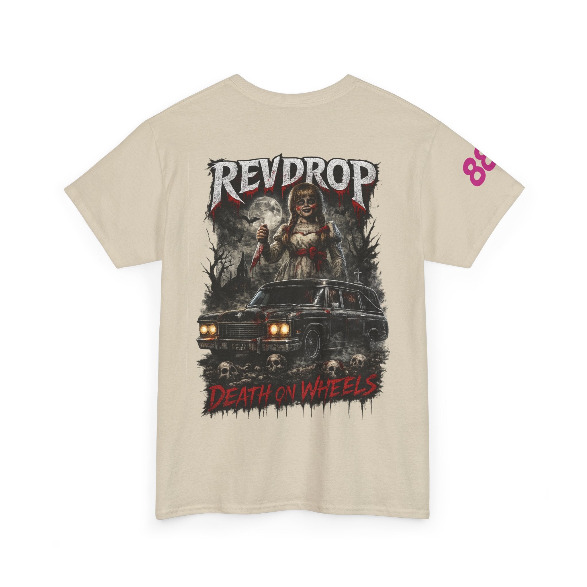 Graphic Tee — “Revdrop: Death on Wheels” Horror Car Band Shirt