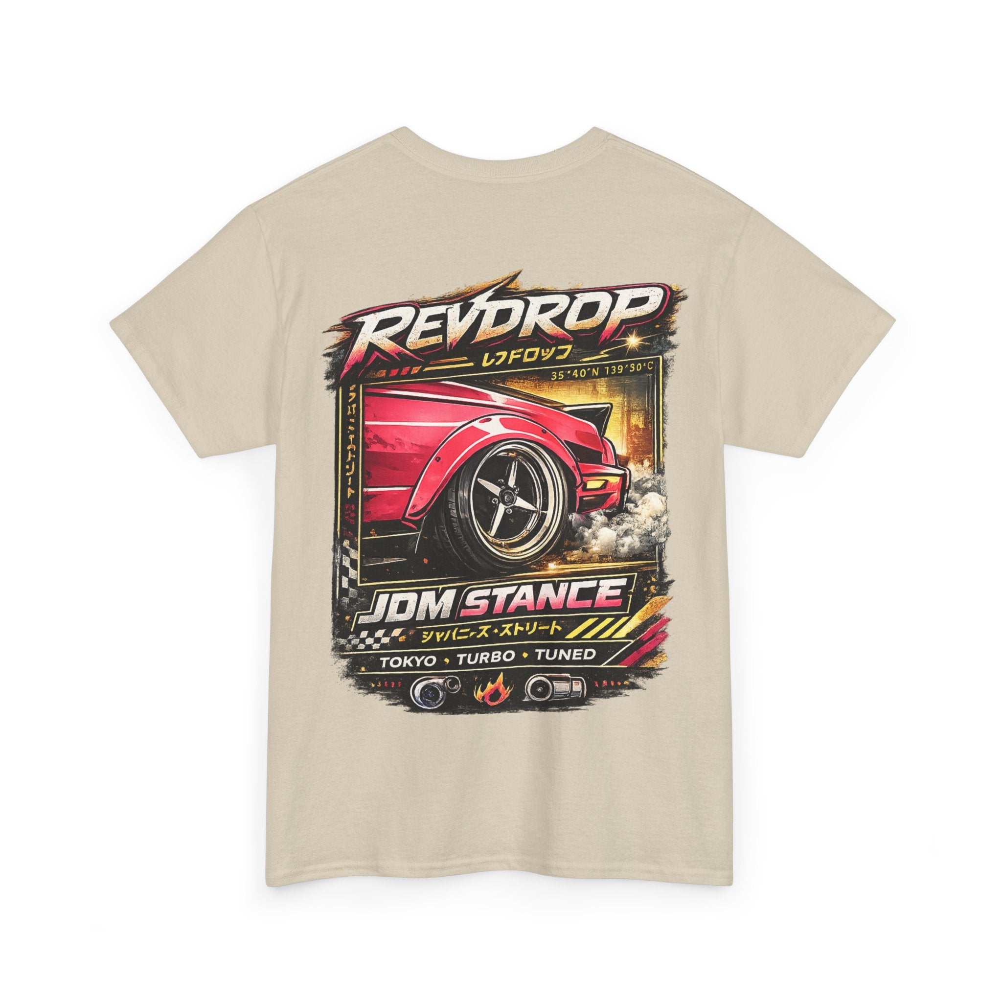 JDM Stance Car Tee — RevDrop Turbo Drift Automotive Graphic T-Shirt