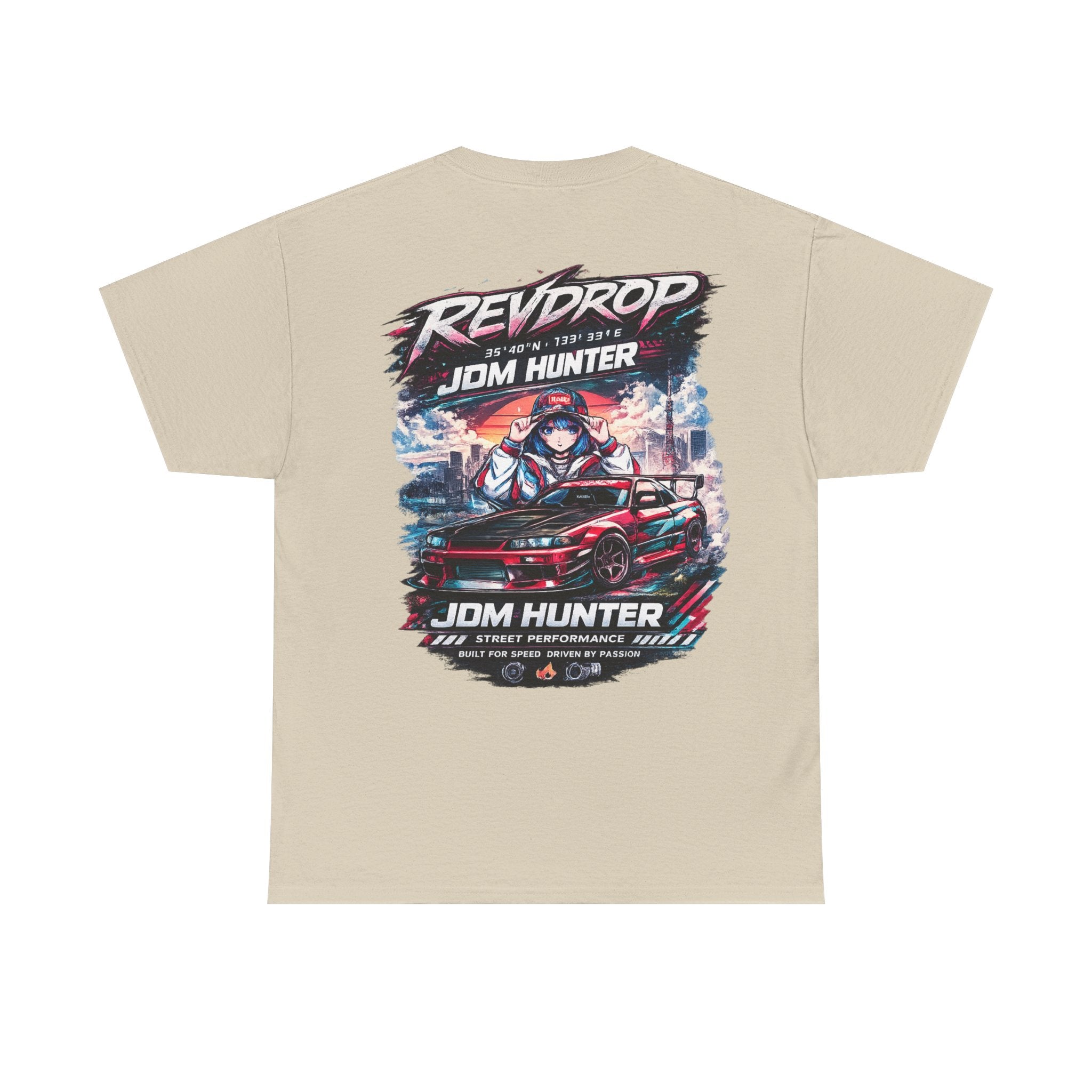 JDM Hunter RevDrop Graphic Tee — Japanese Street Racing Car Shirt