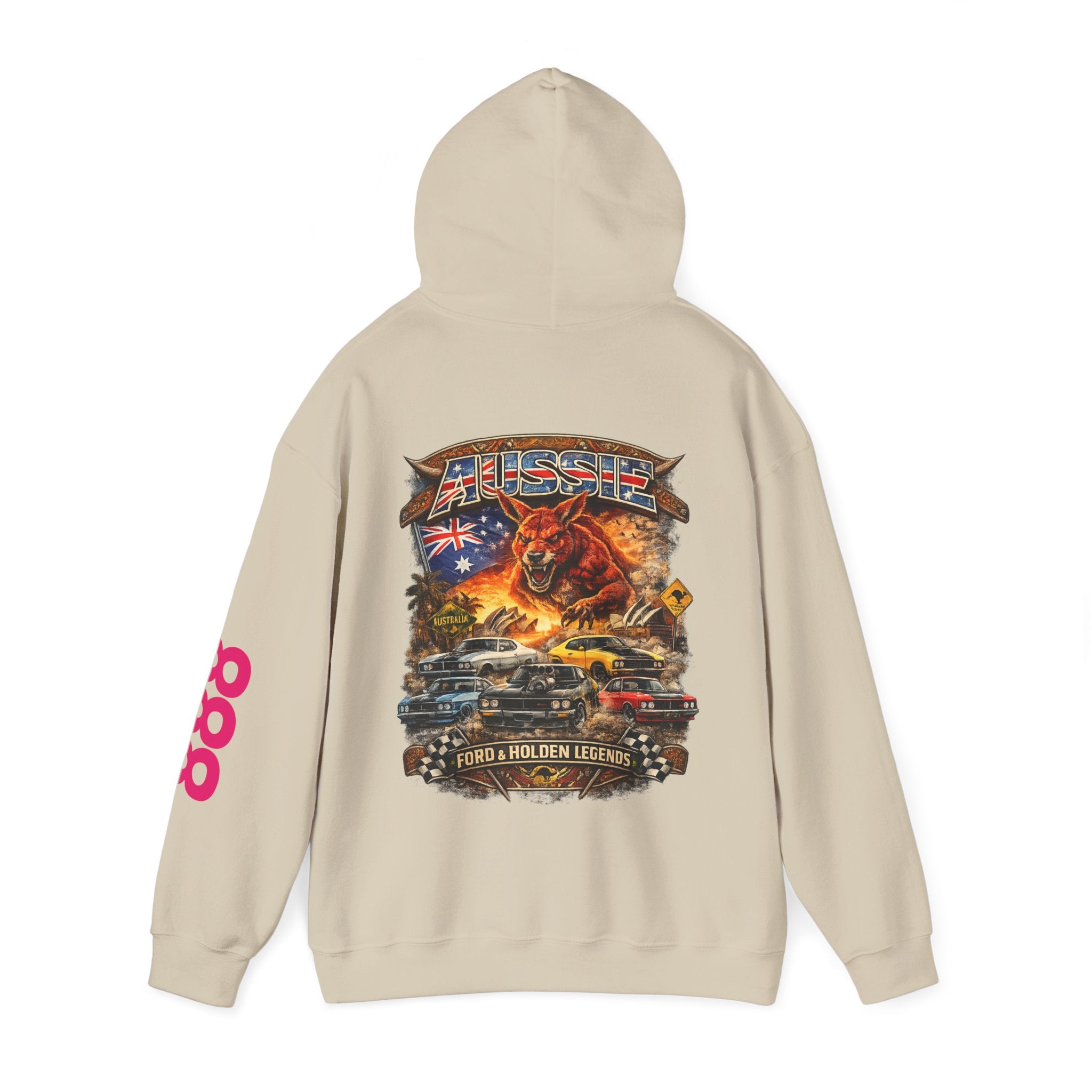 Aussie V8 Tribute Hoodie — Holden & Muscle Car Racing Graphic