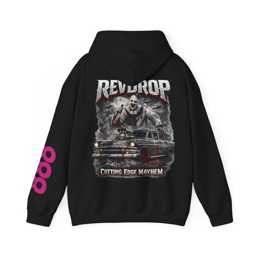 RevDrop “Cutting Edge Mayhem” Graphic Hoodie – art the clown hoodie