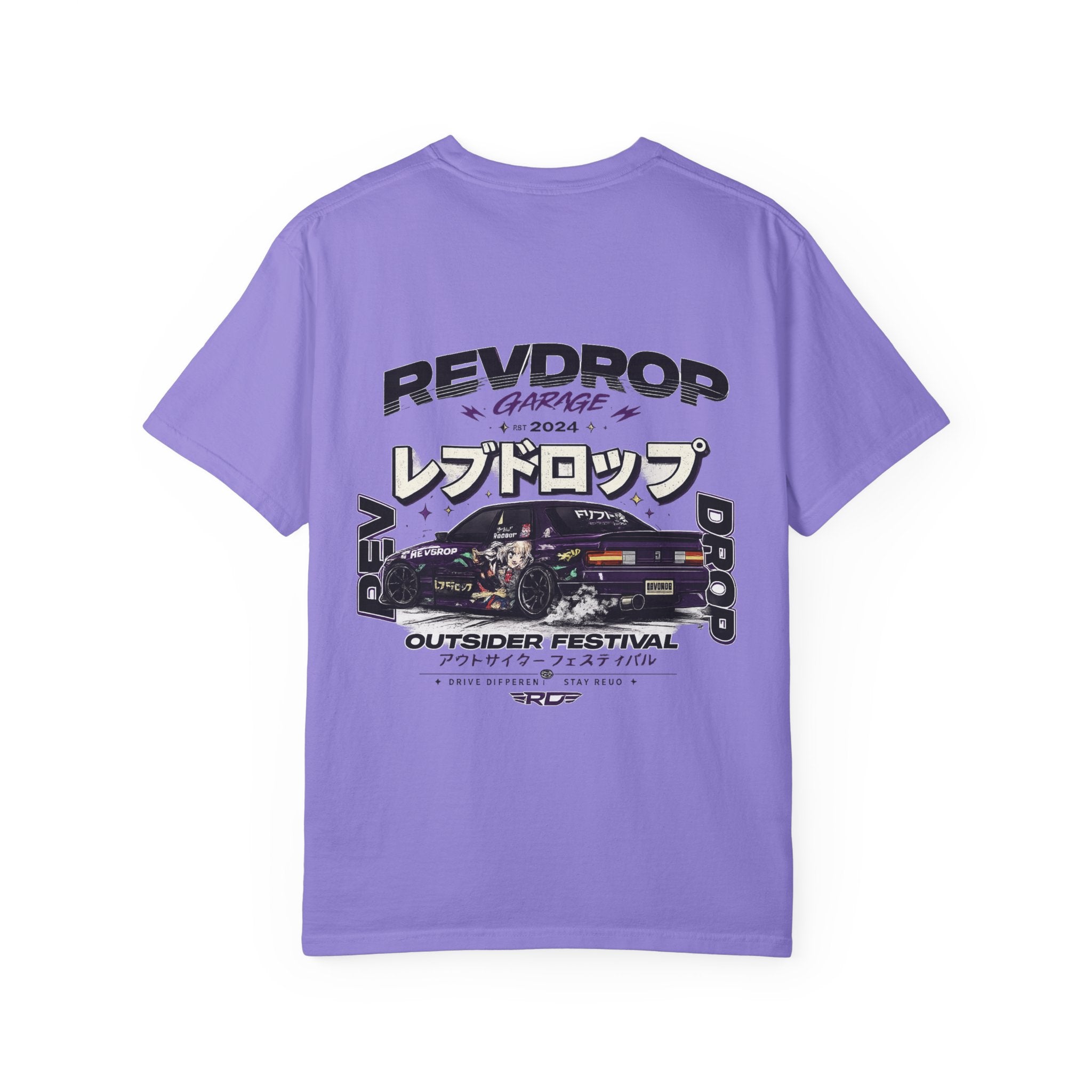 RevDrop Garage Car Festival T-Shirt — Japanese Racing Graphic Tee