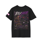 T-Shirt — Retro Pink 'Red Drop' Logo Pocket Tee