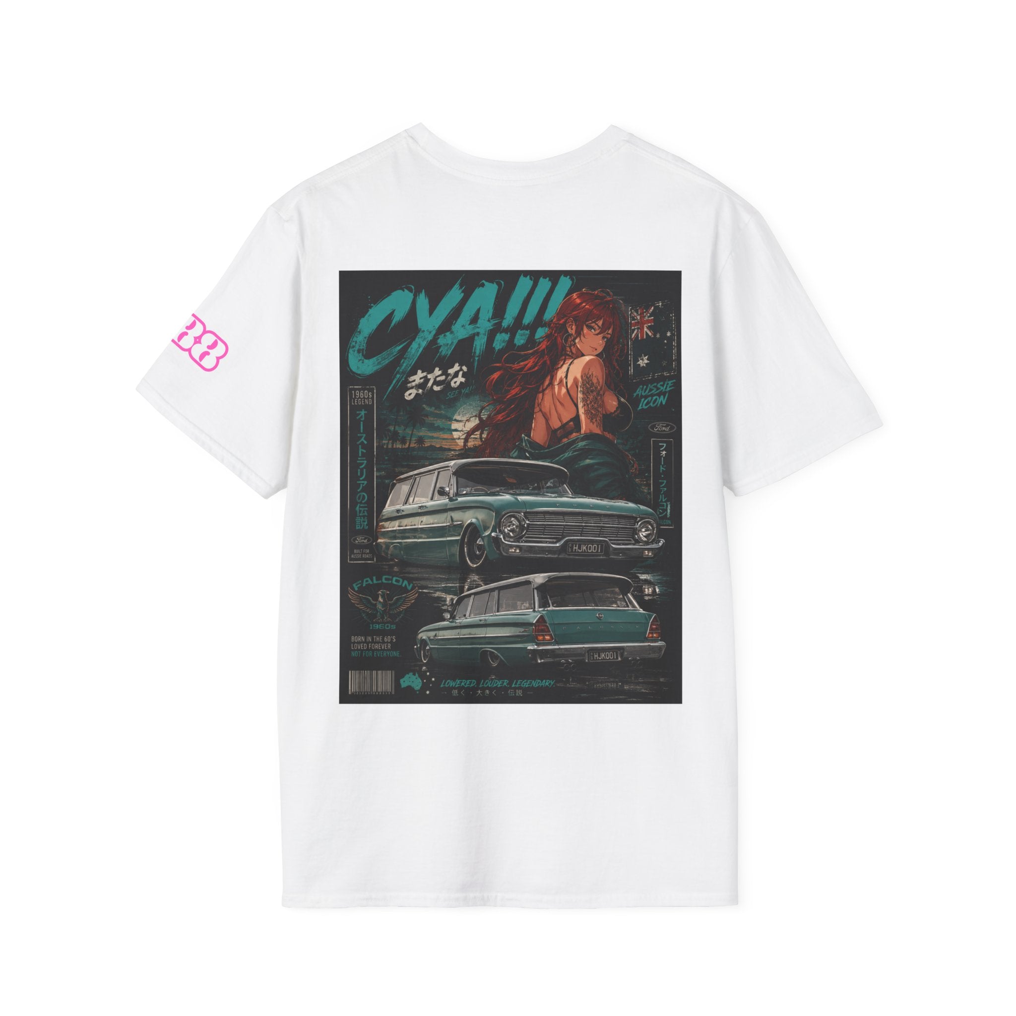T‑Shirt — Retro Pink 'Ride or Die' Badge Graphic