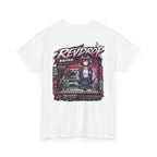 Retro Anime Racing Tee — "REVDROP" Cyberpunk Girl Graphic Shirt