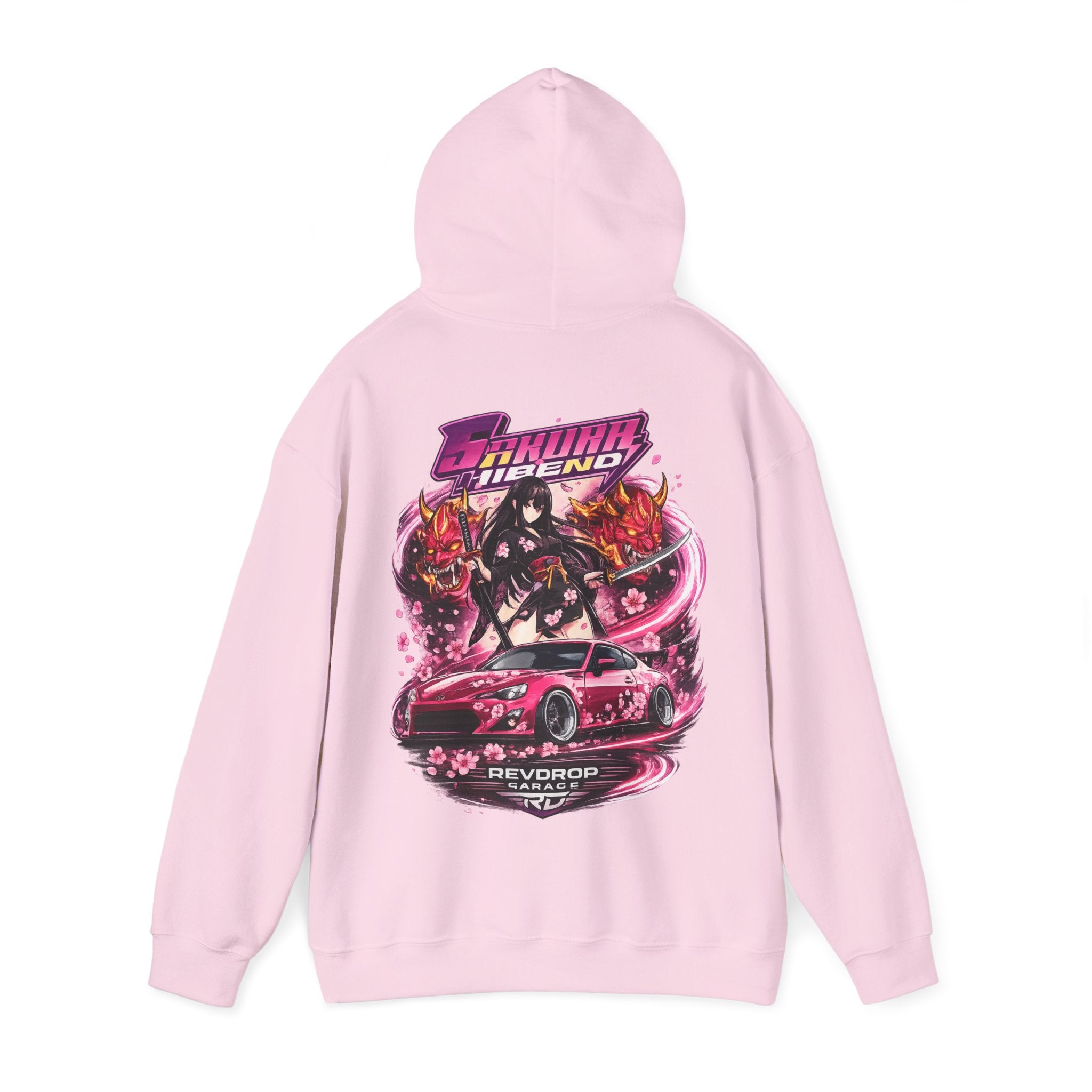 Hoodie — RevDrop Racing Anime Graphic Pullover (Cherry Blossom Drift)