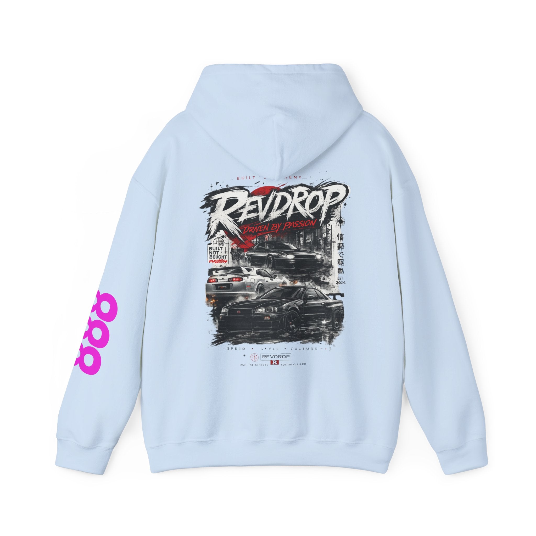 Ravedrop Racing Graphic Hoodie – Streetwear Car Club Pullover