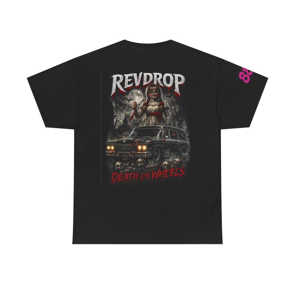 Graphic Tee — “Revdrop: Death on Wheels” Horror Car Band Shirt