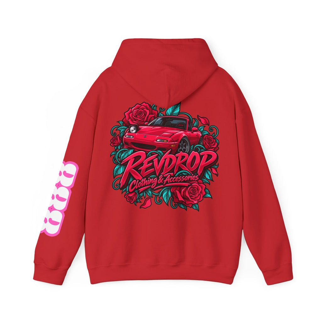 RevDrop Roses & Redline Miata Unisex Hoodie